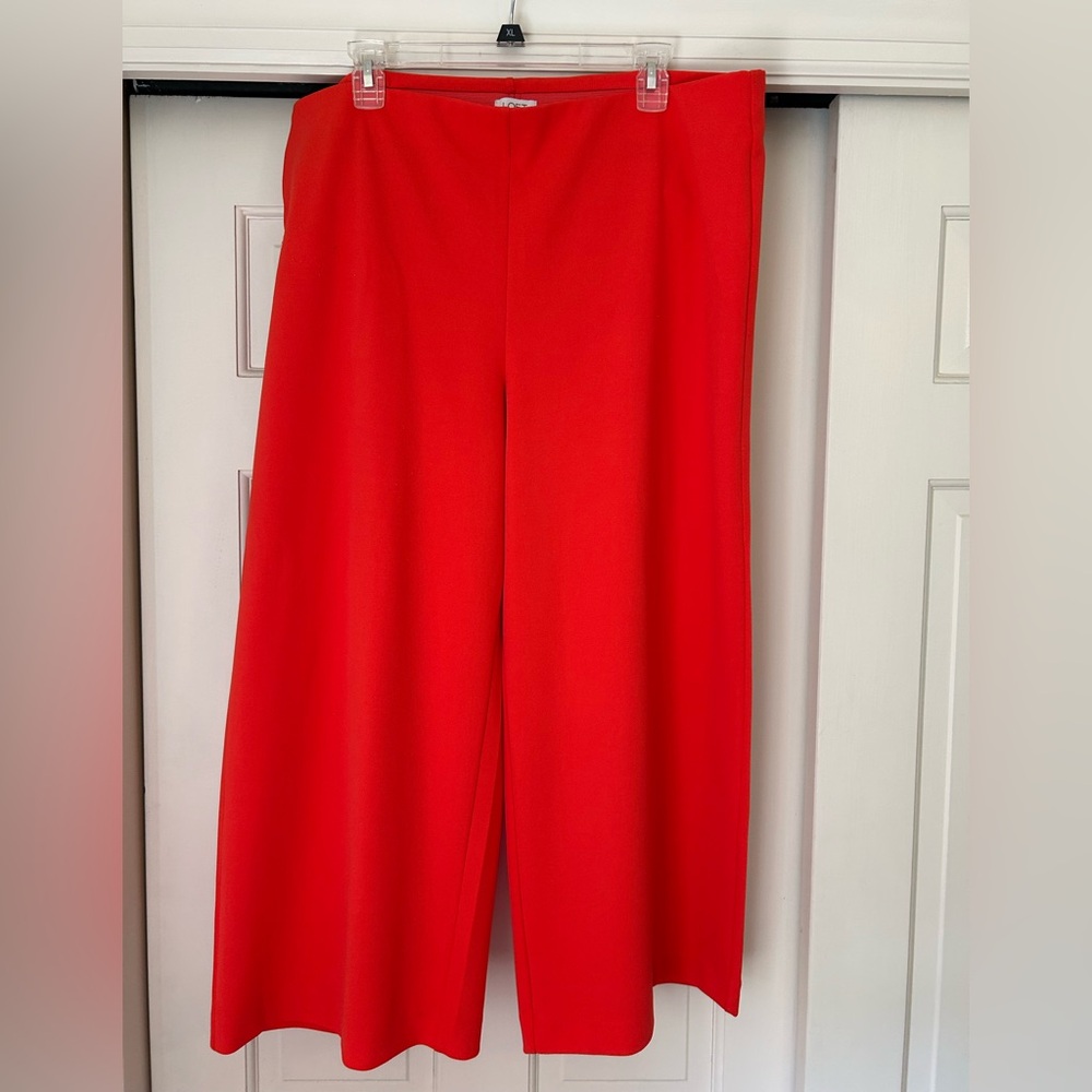 Loft Women's Redish Orange Wide-Leg Pants